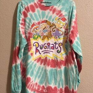 Nickelodeon Women’s 1X Rugrats Tie-Dye Long Sleeve Shirt Holiday 90s Core‎